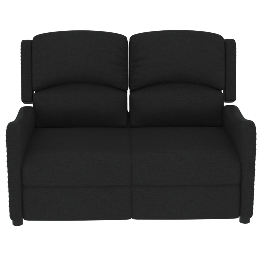 

vidaXL Fauteuil 2-zits verstelbaar stof zwart