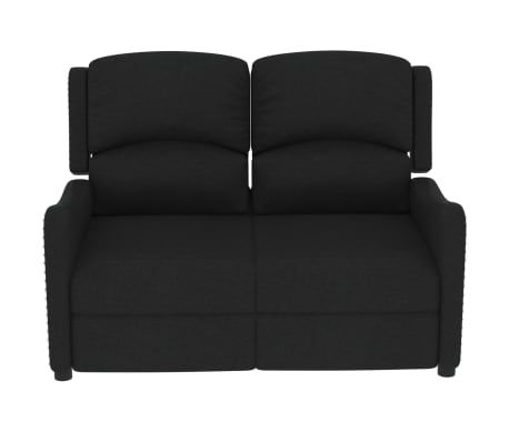 vidaXL 2-sits reclinerfåtölj svart tyg