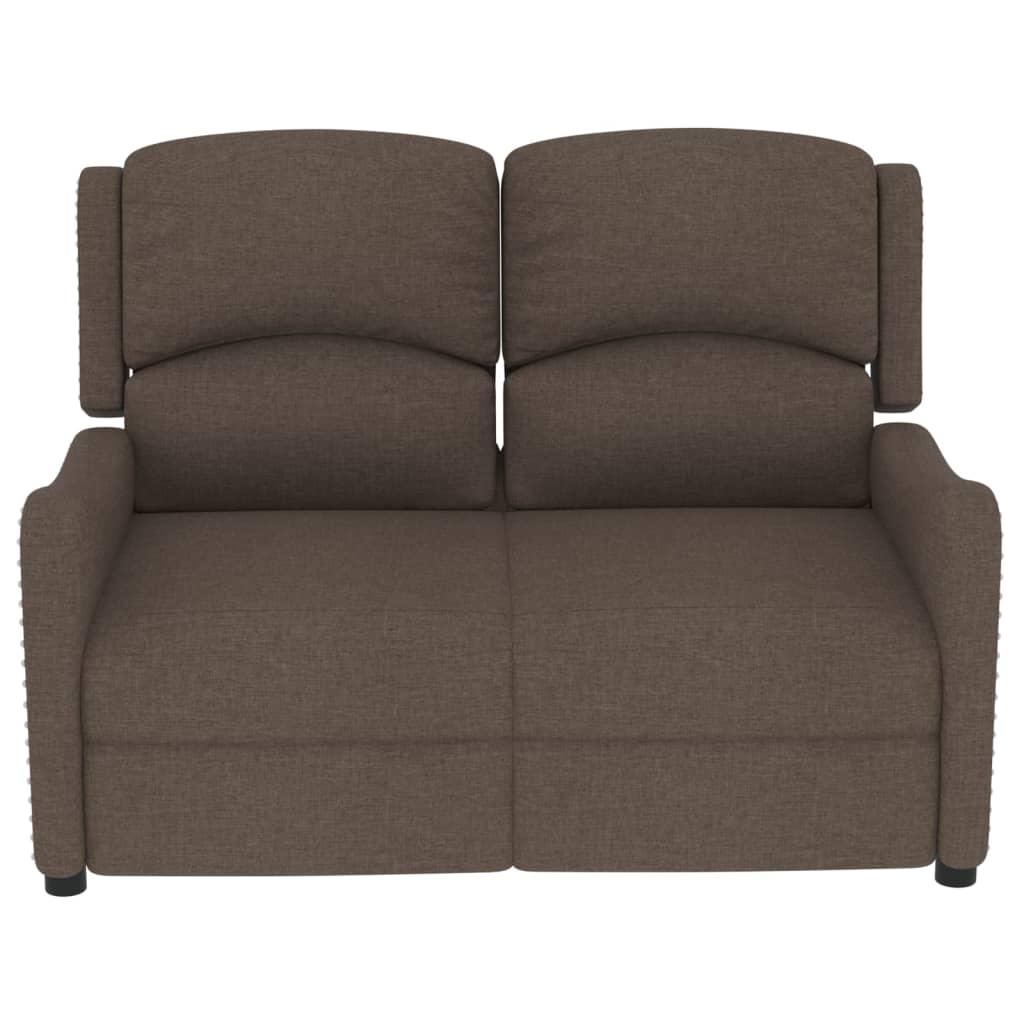 

vidaXL Fauteuil 2-zits verstelbaar stof taupe