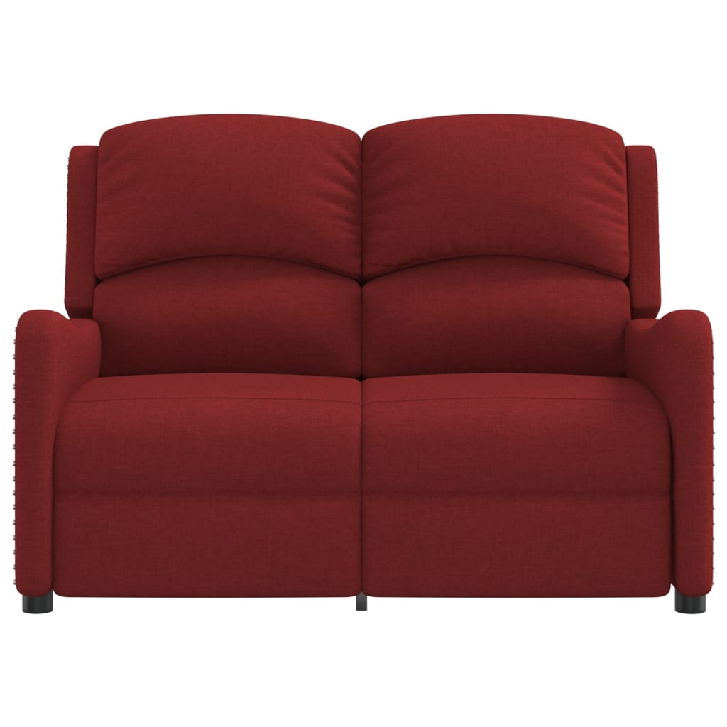 kétszemélyes bordó szövet dönthető masszázsfotel