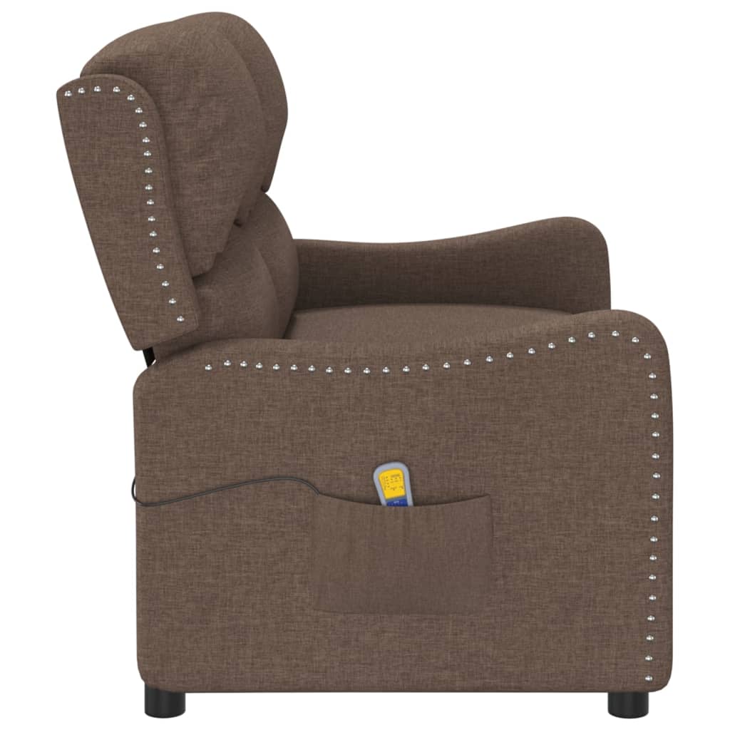 kétszemélyes tópszínű szövetborítású dönthető masszázsfotel