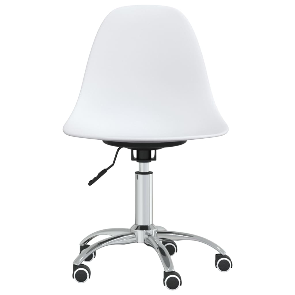 vidaXL Chaise pivotante de salle à manger Blanc PP