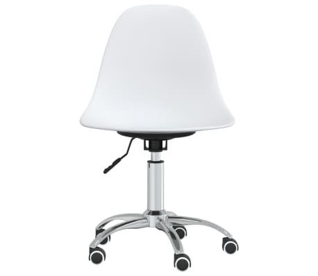 vidaXL Chaise pivotante de salle à manger Blanc PP