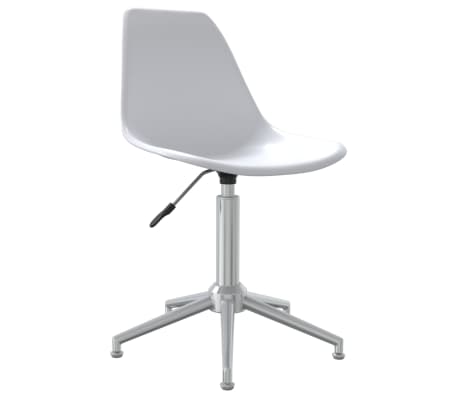 vidaXL Chaises pivotantes à manger lot de 6 blanc PP