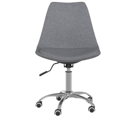 vidaXL Pasukama valgomojo kėdė, &scaron;viesiai pilkos spalvos, audinys