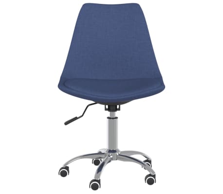 vidaXL Pasukama valgomojo kėdė, mėlynos spalvos, audinys