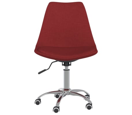 vidaXL Pasukama valgomojo kėdė, raudonojo vyno spalvos, audinys