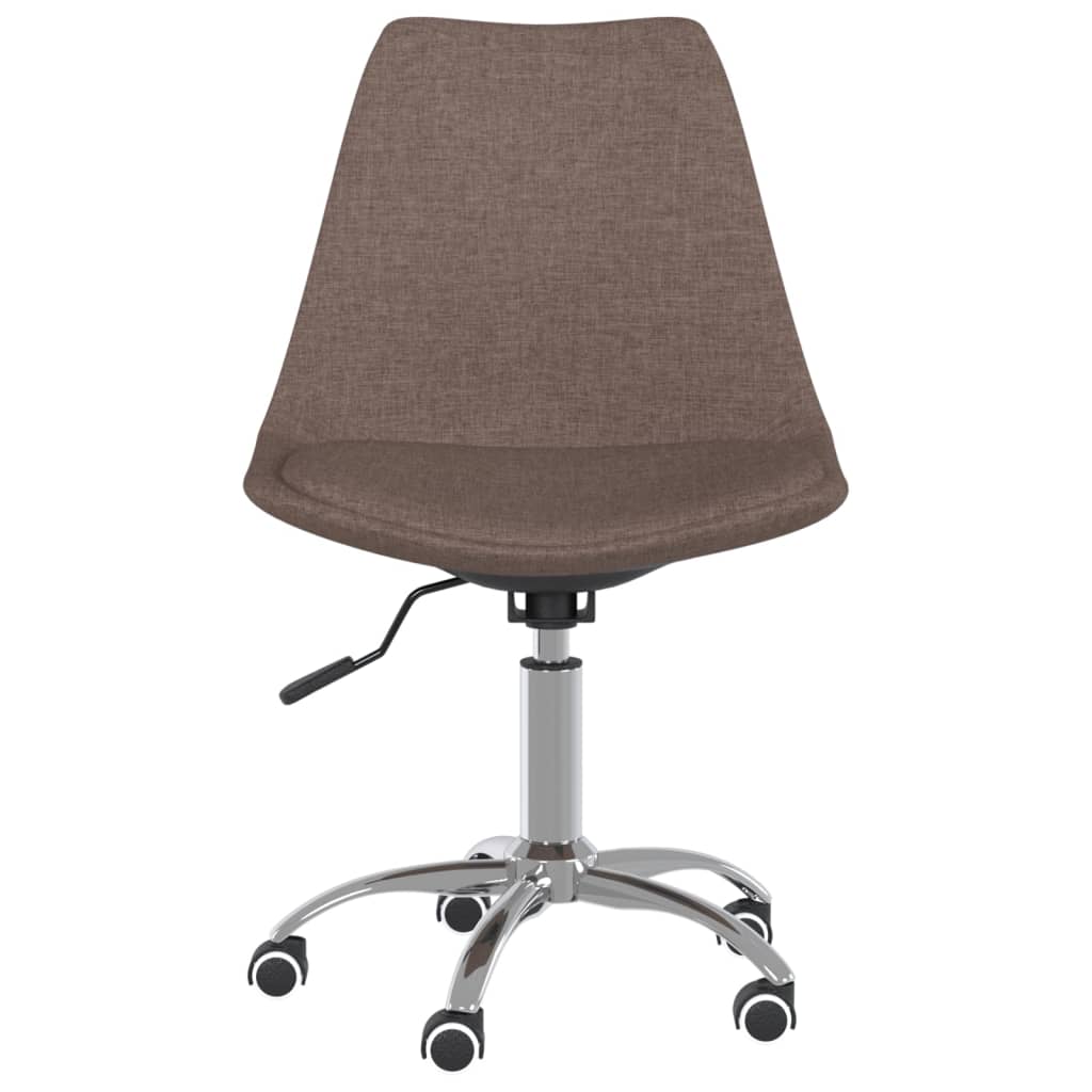vidaXL Въртящ се трапезен стол, таупе, текстил