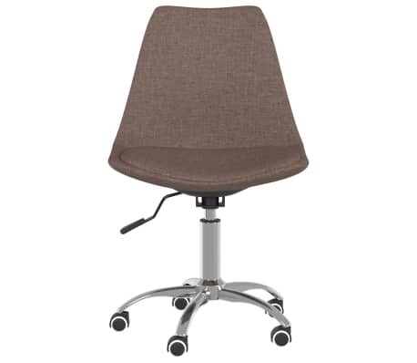 vidaXL Chaise pivotante &agrave; manger taupe tissu