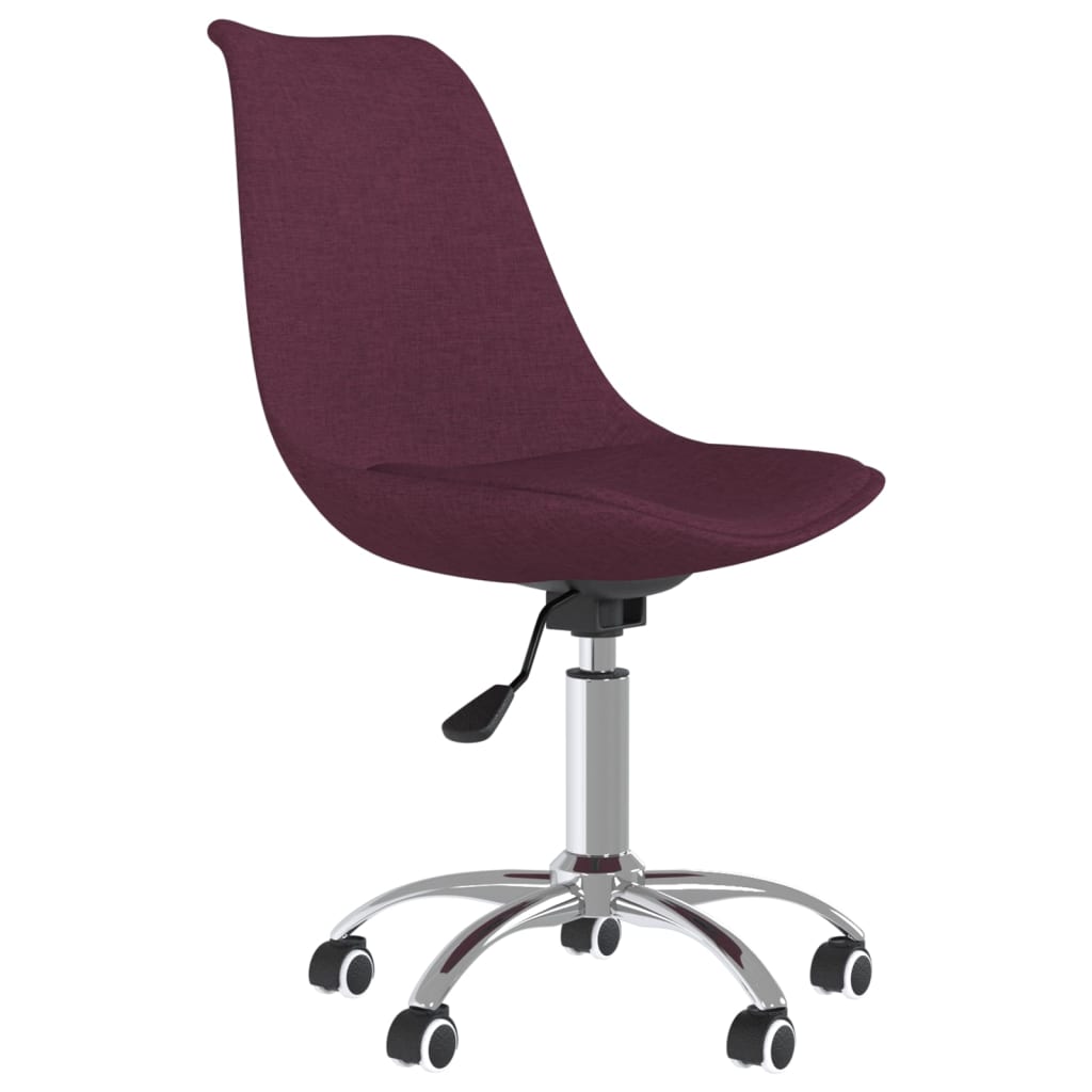 vidaXL Chaises pivotantes à manger lot de 6 violet tissu