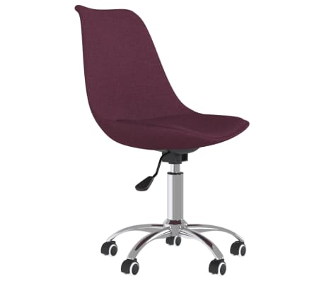 vidaXL Chaises pivotantes à manger lot de 6 violet tissu