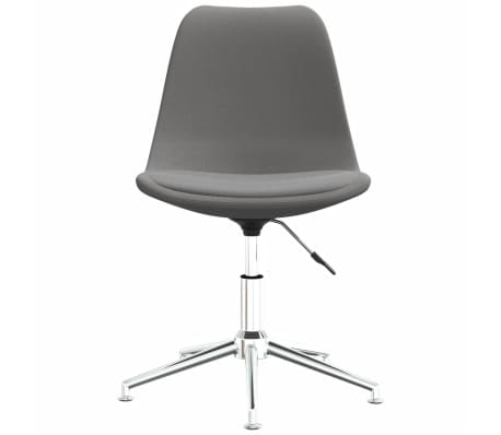 vidaXL Pasukama valgomojo kėdė, &scaron;viesiai pilkos spalvos, audinys