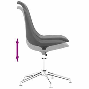 Otočná jídelní židle světle šedá textil - obrázek 7