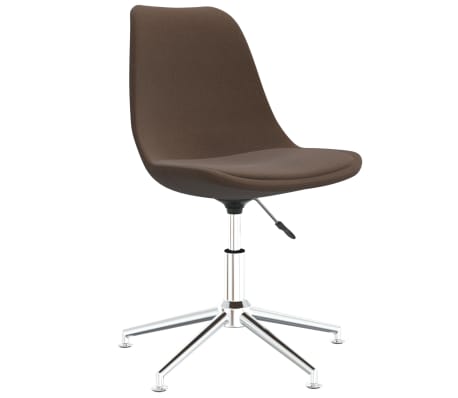 vidaXL Pasukamos valgomojo kėdės, 4vnt., rudos spalvos, audinys