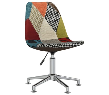 vidaXL Eetkamerstoelen draaibaar 6 st stof patchwork