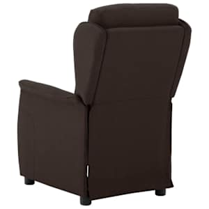 Polohovací křeslo Tmavě hnědá 66.5 x 94 x 101.5 cm Polyester - obrázek 4