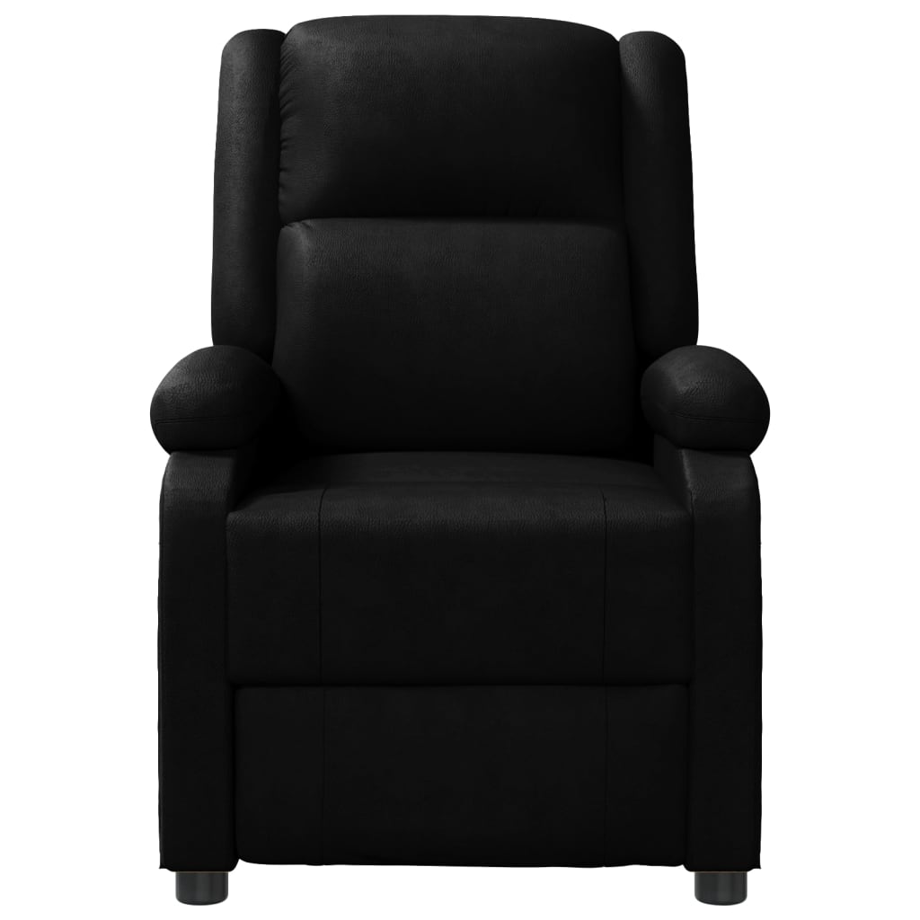 vidaXL Fauteuil verstelbaar kunstleer zwart afbeelding