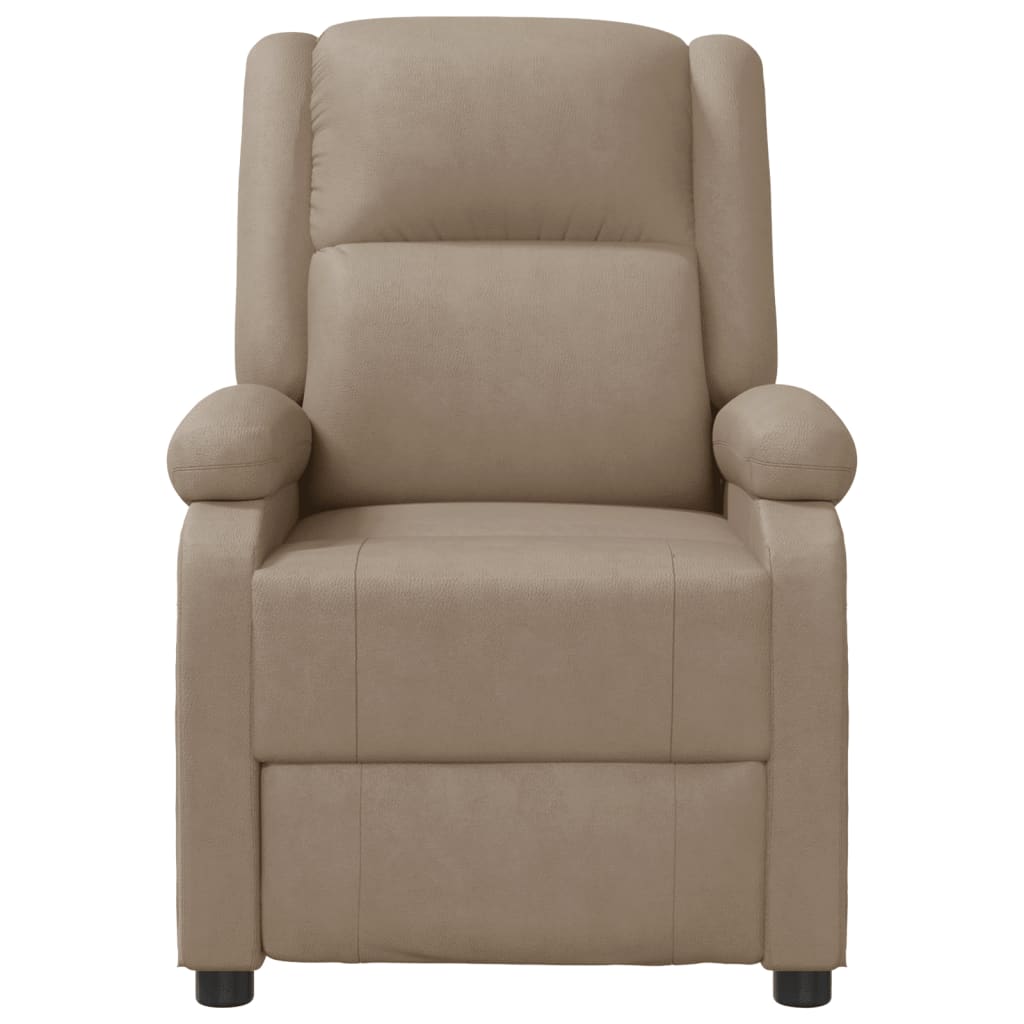 vidaXL Fauteuil verstelbaar kunstleer cappuccinokleurig afbeelding
