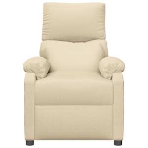 Polohovací křeslo krémové textil - obrázek 3