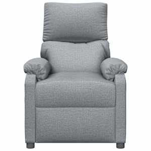 Polohovací křeslo světle šedé textil - obrázek 3