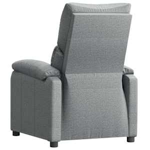 Polohovací křeslo světle šedé textil - obrázek 5