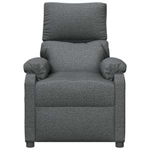 Polohovací křeslo tmavě šedé textil - obrázek 3
