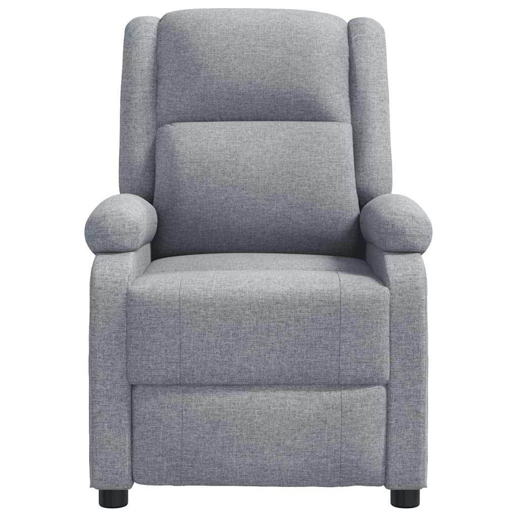 vidaXL Fauteuil verstelbaar stof lichtgrijs afbeelding