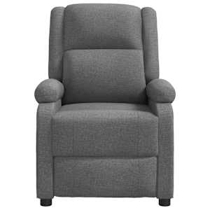 Polohovací křeslo tmavě šedé textil - obrázek 3
