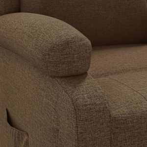 Polohovací křeslo hnědé textil - obrázek 7