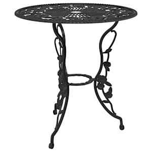 3dílný bistro set litý hliník černý - obrázek 3