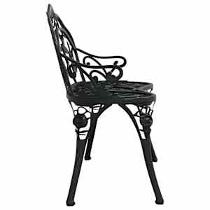 Zahradní lavice 100 cm litý hliník černá - obrázek 4