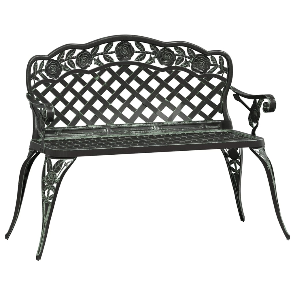 

vidaXL Patio Bench 42.5" Cast Aluminum Green