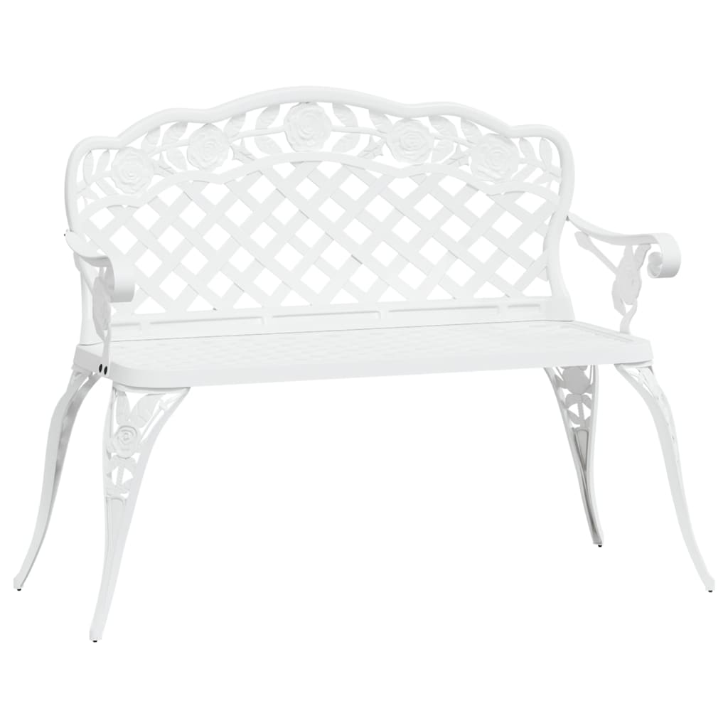 

vidaXL Patio Bench 42.5" Cast Aluminum White