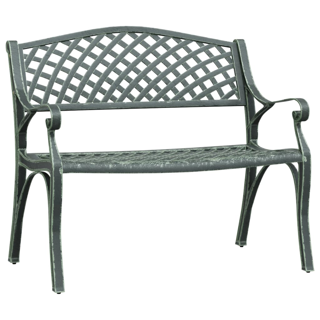 

vidaXL Patio Bench 40.2" Cast Aluminum Green