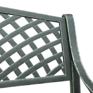 Zahradní lavice 102 cm litý hliník zelená - obrázek 6