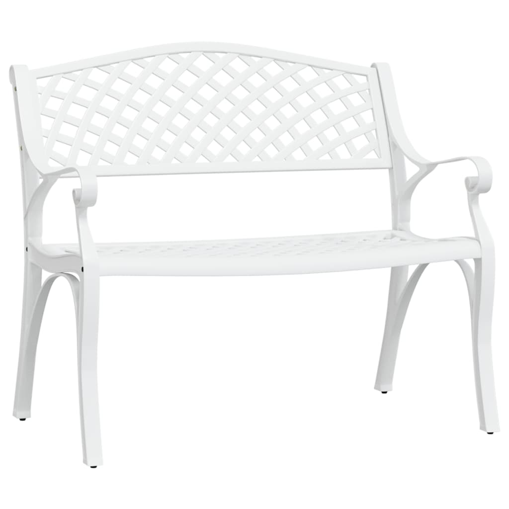 

vidaXL Patio Bench 40.2" Cast Aluminum White