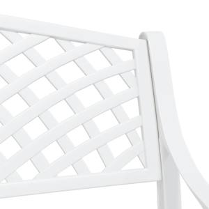 Zahradní lavice 102 cm litý hliník bílá - obrázek 6