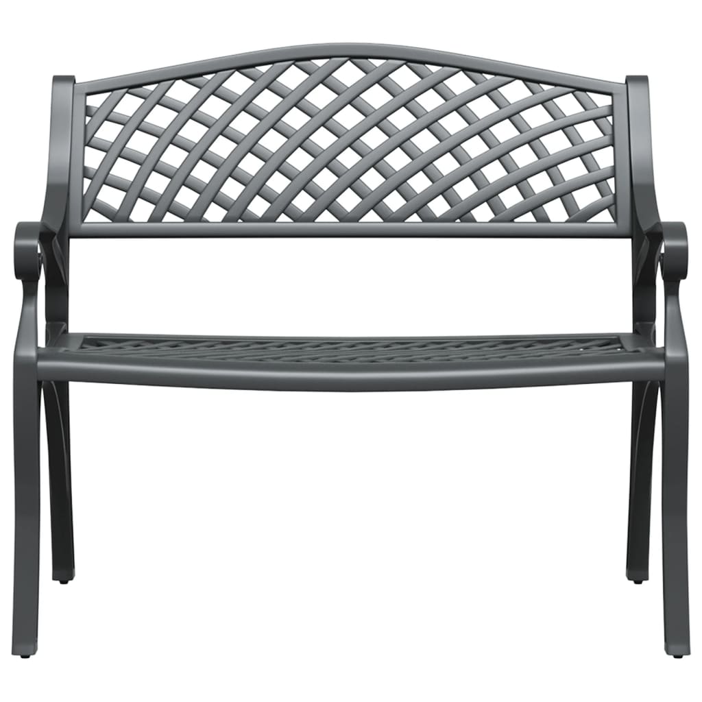 vidaXL Tuinbank 102 cm gietaluminium zwart afbeelding
