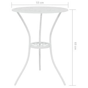 3dílný balkónový set litý hliník bílý - obrázek 9