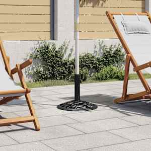 Stojalo za senčnik črno 40x40x32 cm lito železo