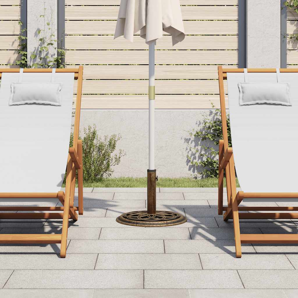 vidaXL Parasolvoet 44x44x31 cm gietijzer bronskleurig afbeelding