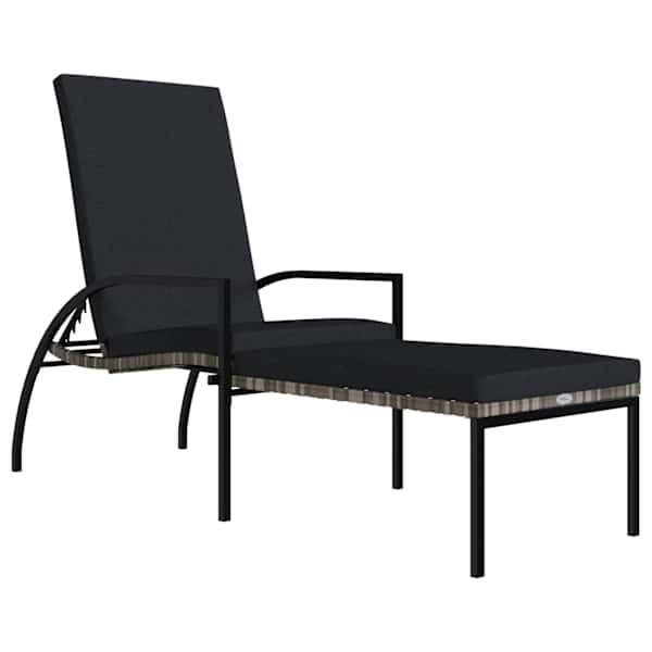 vidaXL jalatoega p&auml;evitustool, PE-rotang, hall