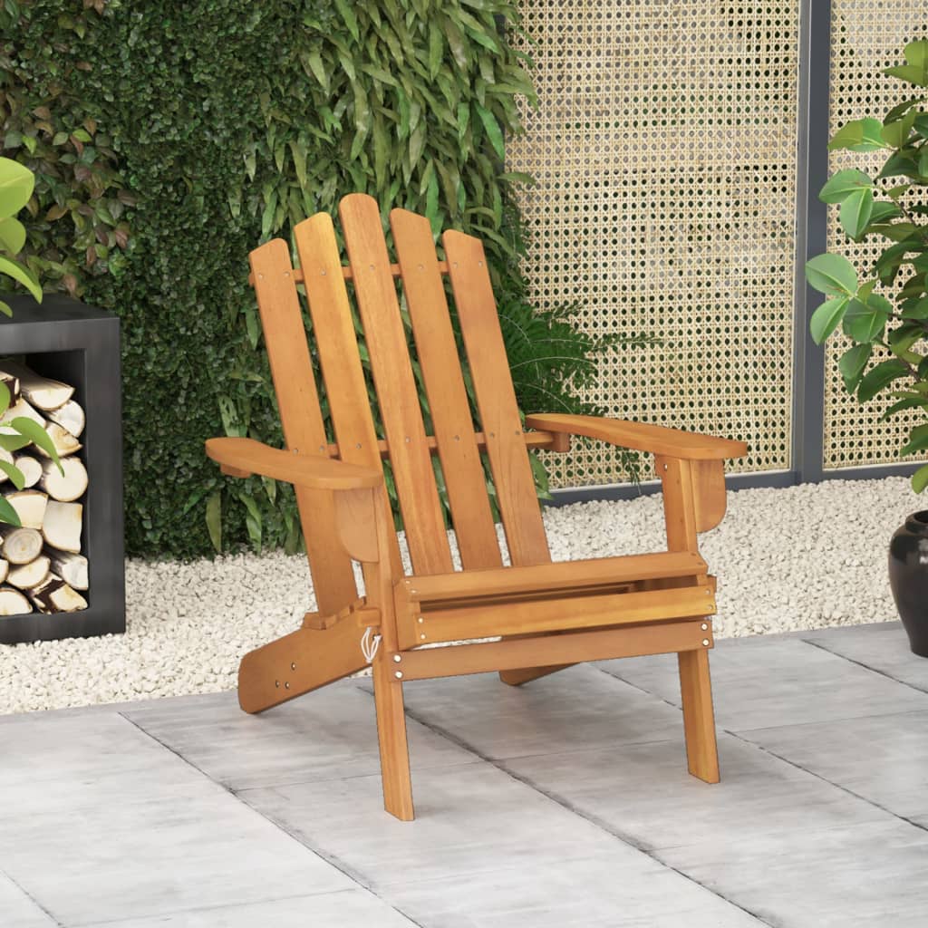 Adirondack Silla de patio Sillas de exterior plegable resistente a la  intemperie Silla de césped con brazos de madera maciza, asiento reclinable