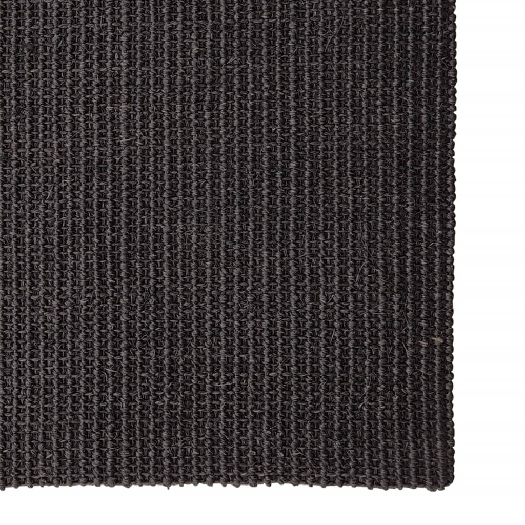 vidaXL Matta naturlig sisal 66x100 cm svart