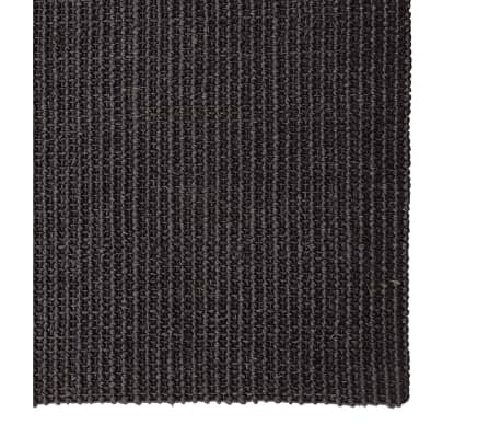 vidaXL Matta naturlig sisal 66x100 cm svart