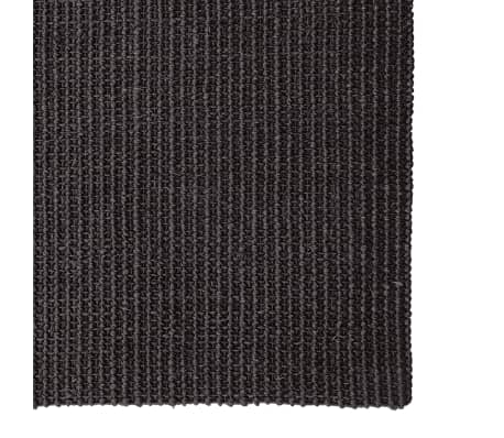 vidaXL Rug Natural Sisal 66x200 cm Black