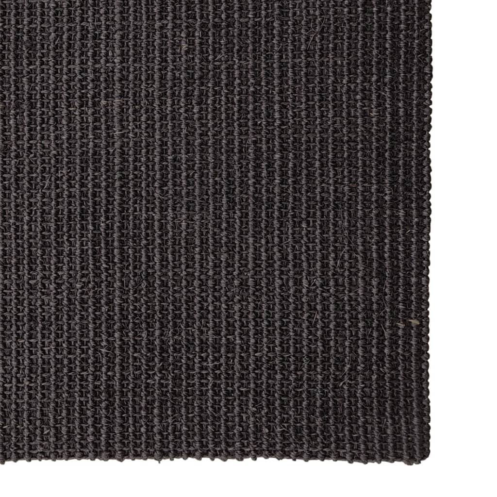

vidaXL Vloerkleed 66x300 cm natuurlijk sisal zwart