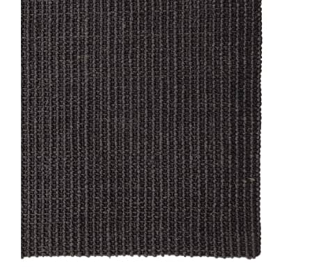 vidaXL Teppe naturlig sisal 66x350 cm svart