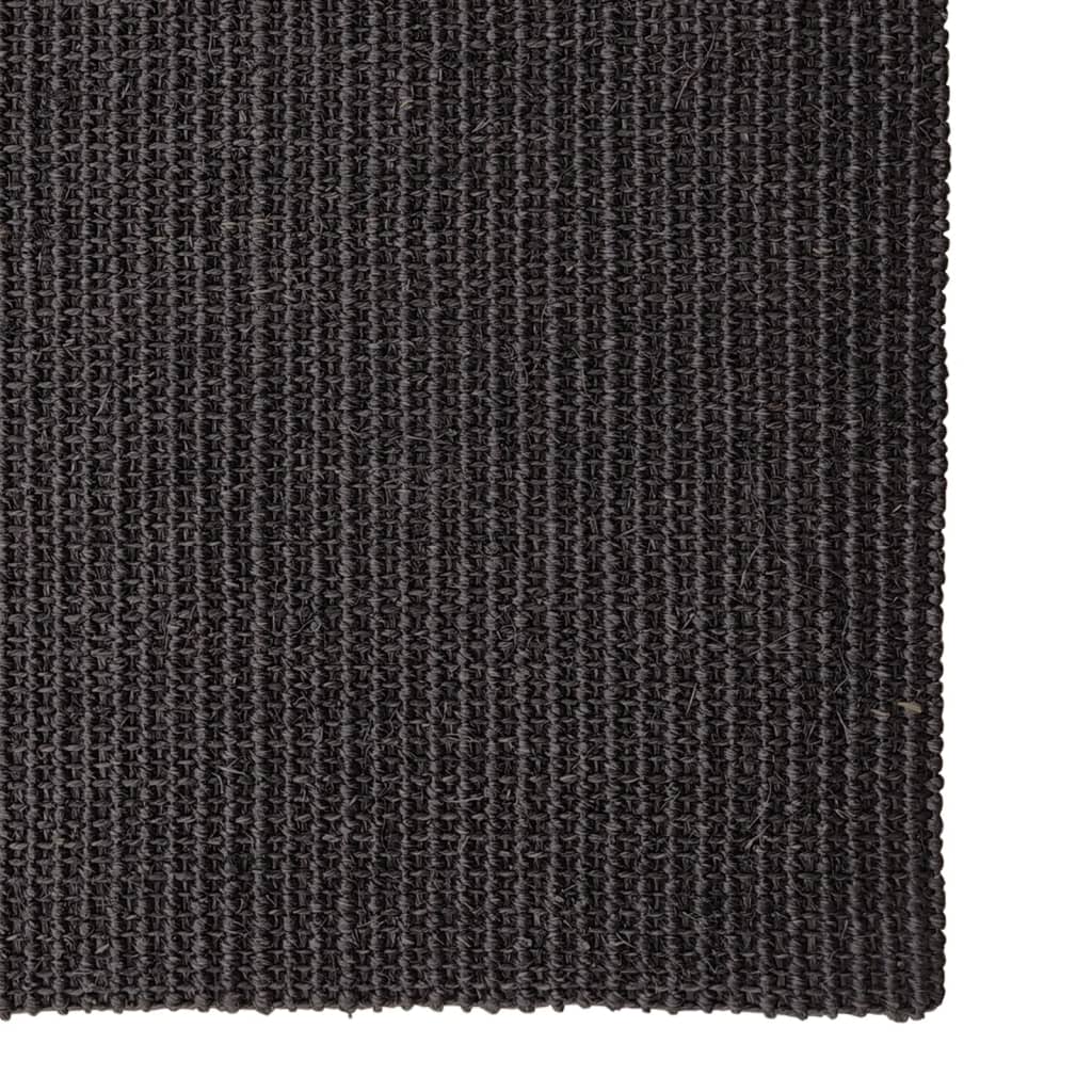 vidaXL Tapis Sisal naturel 100x100 cm Noir