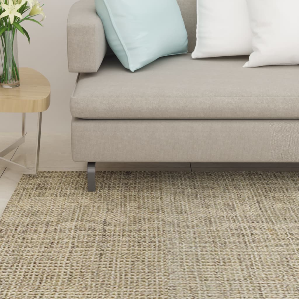 Covor din sisal natural, gri taupe, 66x350 cm